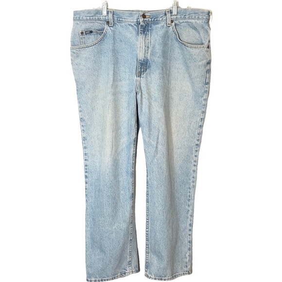 Vintage Straight-Leg Light Wash Lee Jeans - W30 L31